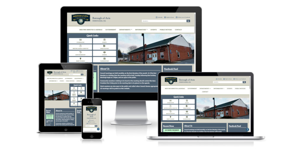 Avis Borough municipal wordpress website