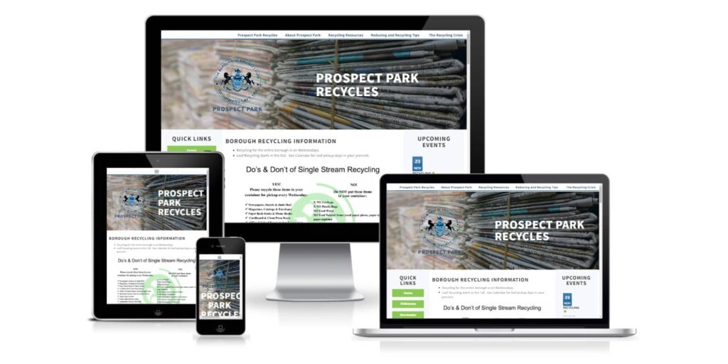 Prospect Park Borough's recycling website