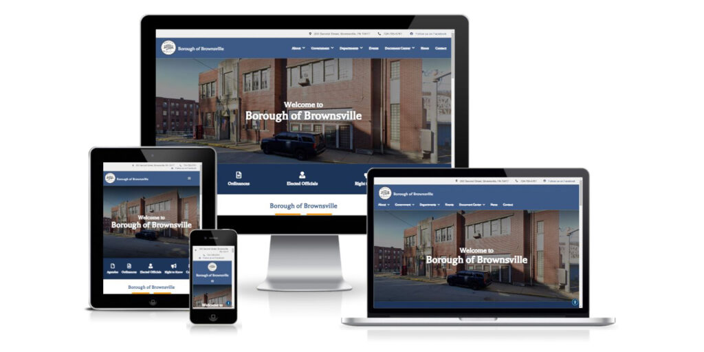 Borough of Brownsville small government website design sample