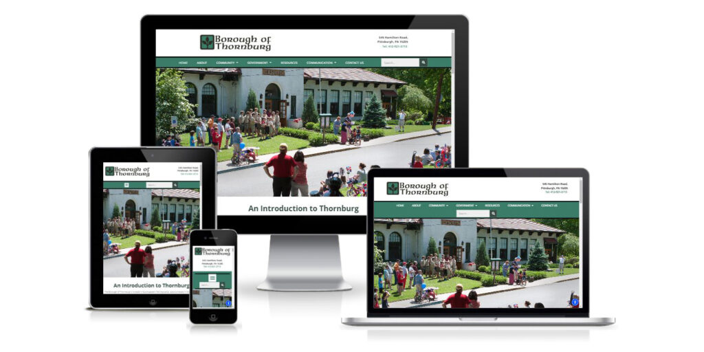 Borough of Thornburg small government website sample