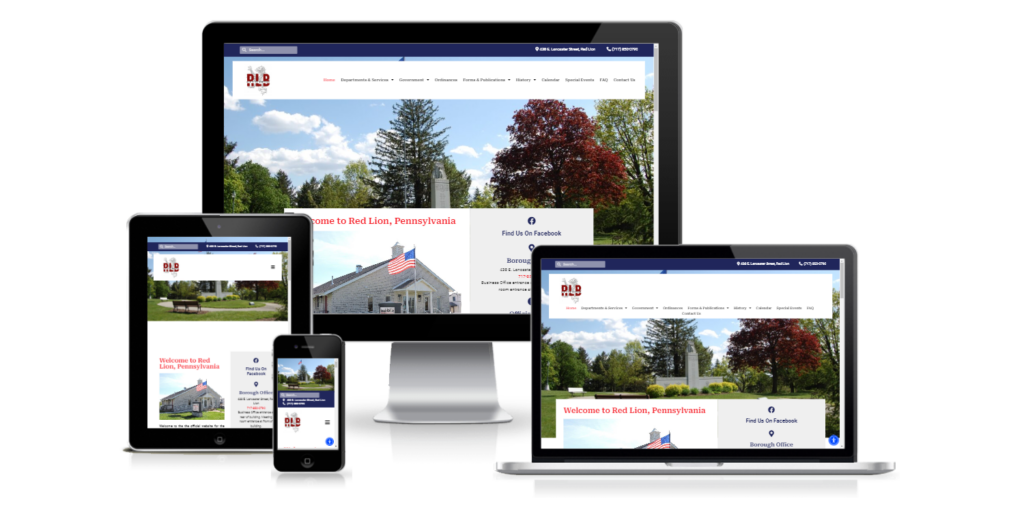 Red Land Borough government WordPress website design
