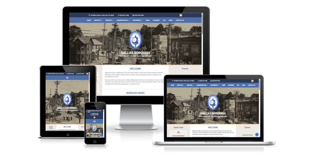 Dallas Borough website design