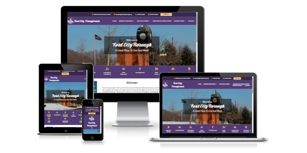 Ford City Borough small government website design
