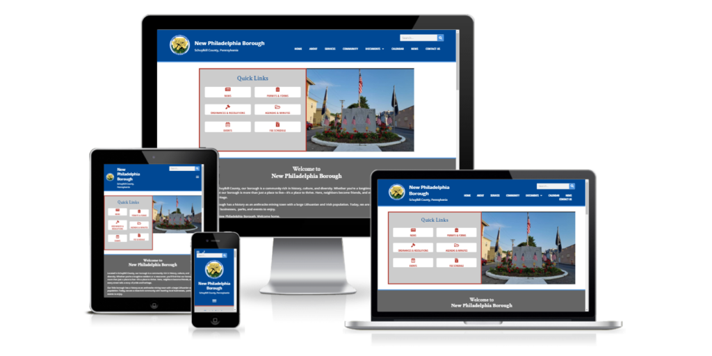 New Philadelphia borough Small government website design